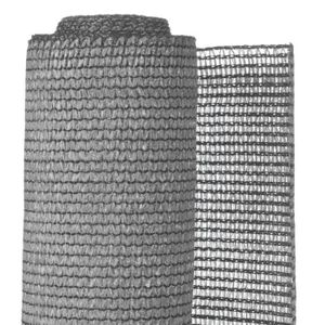 Nature Natte Brise Vue Avec Set De Fixation En Hdpe Gris