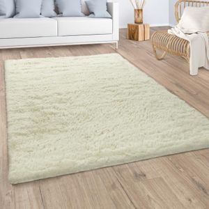 Tapis imitation fourrure - blanc ventoux 100x150cm - ROBI