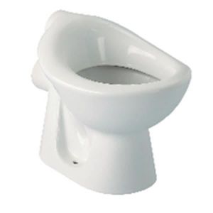CUVETTE WC SEULE Cuvette WC sur pied avec alimentation indépendante - PORCHER - CRECHE - Blanc - Sortie horizontale D85mm