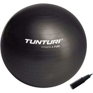 BALLON SUISSE-GYM BALL Ballon de gym TUNTURI 65cm noir - Accessoires Fitness / Musculation - Usage intensif