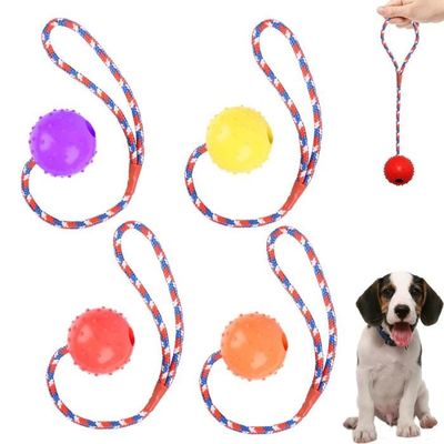 Relaxdays Lanceur De Balle Pour Chien - Lot De 4 Lanceurs + 8 Balles, Jeu Extérieur Hygénique