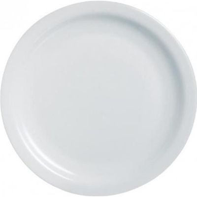 Holst Porzellan Lot 12 Assiettes à Pâtes 26cm - Porcelaine Blanche Professionnelle - Lave-vaisselle/Micro-ondes - 0.35L
