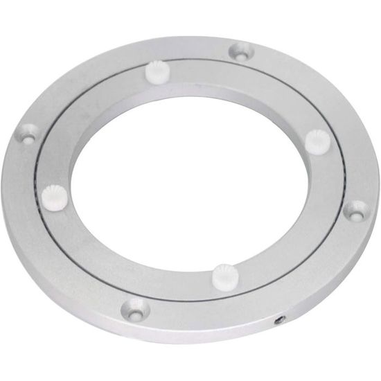 Ciieeo Bases Rotatives pour Plateau Tournant en Alliage D'aluminium 2 Pièces, Support Pivotant Robuste et Anti-rouille pour Présentoirs à Gâteaux et Table Tv