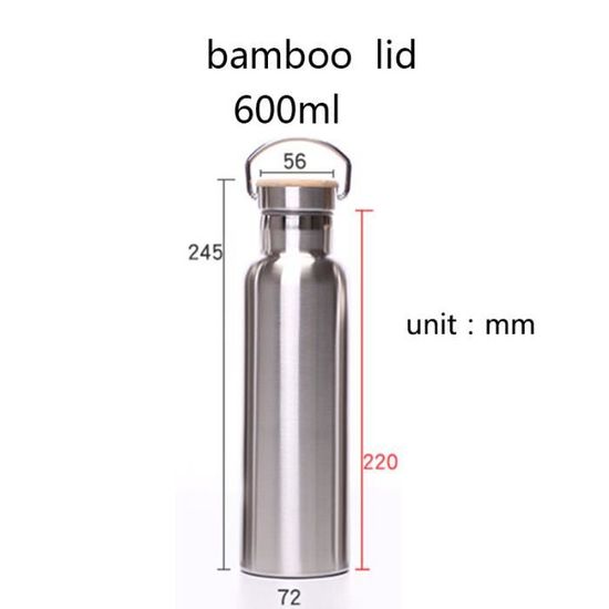Gobelet Isotherme 600 Ml Avec Paille - Acier Inoxydable Double Paroi - Anti-fuite, Réutilisable - Jaune