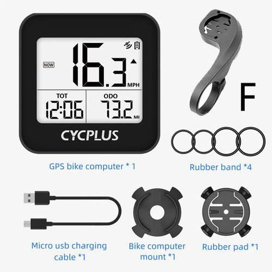 Ordinateur De Vélo GPS Sans Fil CYCPLUS M1 - Étanche, Bluetooth, Pour Enduro Et Vitesse