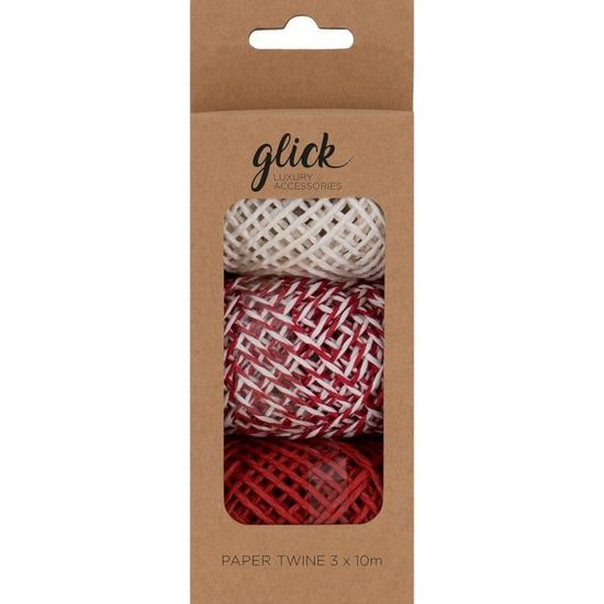 Ficelle De Noël Rouge Et Blanc 2mm X 100m - Corde En Jute Naturel Pour Emballage Cadeau, Décoration Sapin, Artisanat