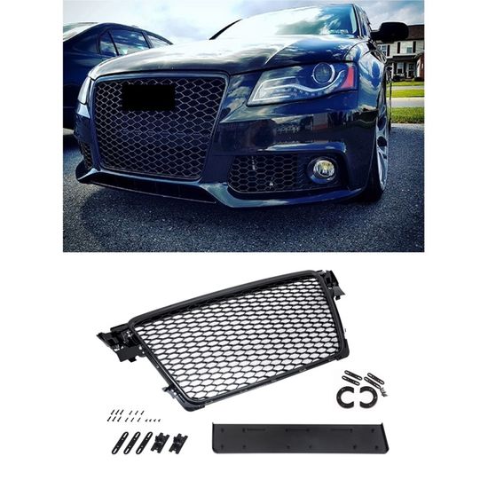 Calandre Grille Nid D'abeilles Noir Brillant Pour Audi A3 S3