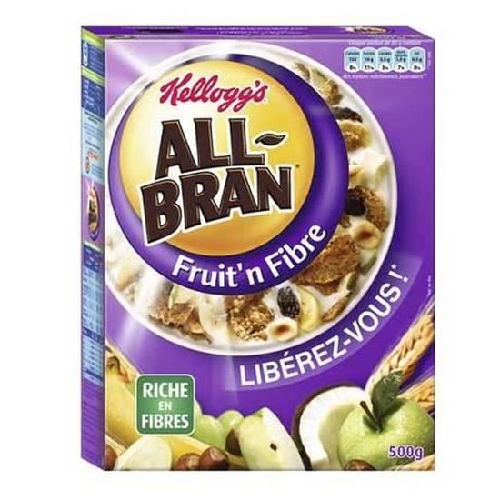 Kellogg's, All Bran Fruit'n Fibres, 500 Gr Cdiscount Au quotidien