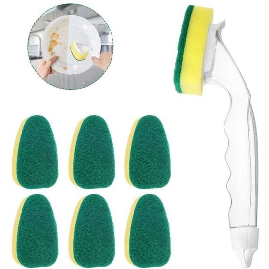 Lot De 6 éponges écologiques Lavables - Cellulose Et Sisal - Pour Vaisselle Et Surfaces