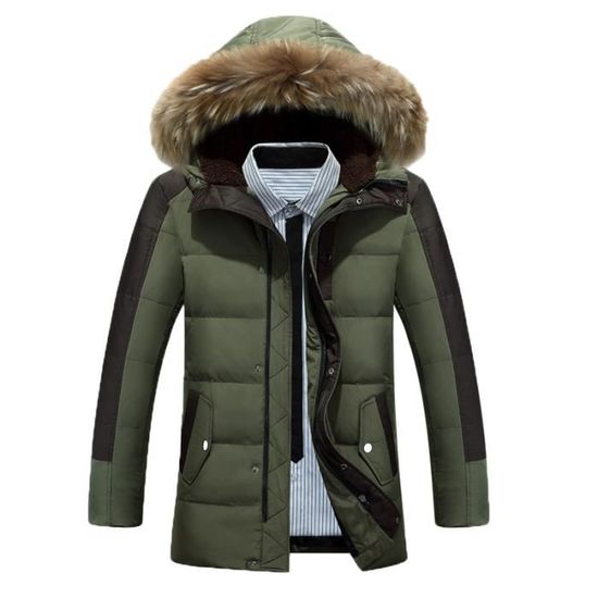 Doudoune homme mode fourrure shop