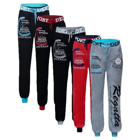 Lot de 5 Pantalon de jogging Hommes sport de marque luxe de
