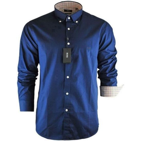 Chemise noire best sale homme hugo boss