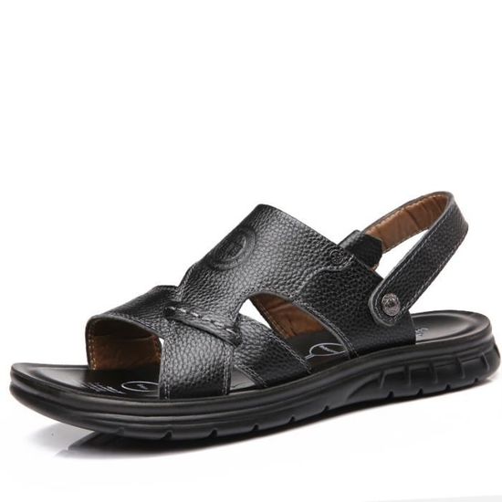 Sandales Homme Cuir Respirantes 