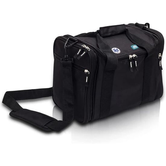 Trousse De Premiers Secours Mobiclinic – Sac D'urgence 18,5 L, Polyester Noir, Multi-poches, Pour Sport Et Voyage