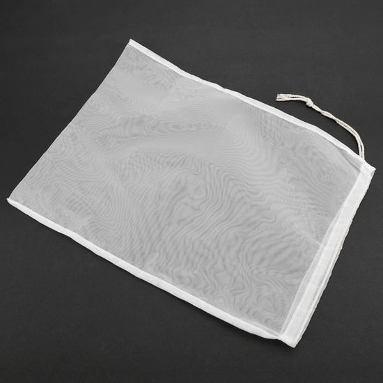 Sac Filtrant Maille Nylon 66x56 Cm - Pour Brassage Bière, Vin, Thé, Réutilisable, Cordon De Serrage - 3