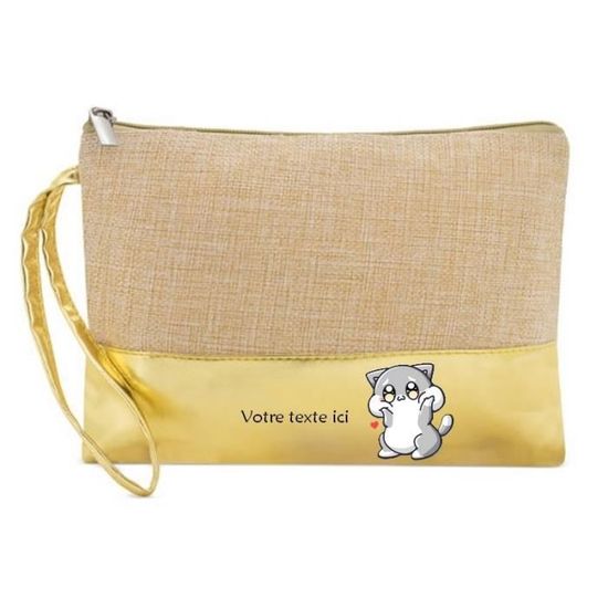 Trousse à Crayons Motif Chats, Notes De Musique Et Lune - 20 Cm - Pour école, Bureau Ou Maquillage - Fermeture éclair