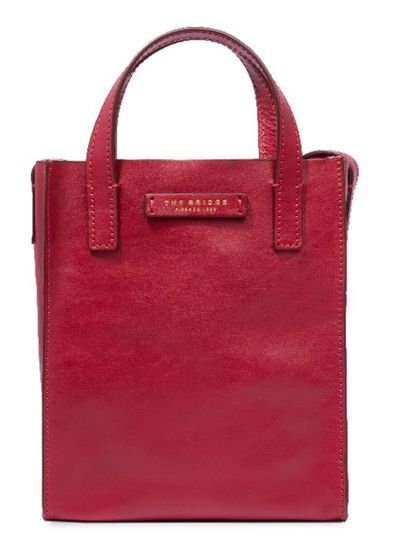 Sac à Main Vintage THE BRIDGE En Cuir - Style Baguette, Couleur Marron, Occasion Très Bon état