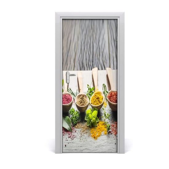 Décor Adhésif Mural 3D - Stickers Porte Armoire à Vin Amovibles - 77x200 Cm - PVC Sans Toxique