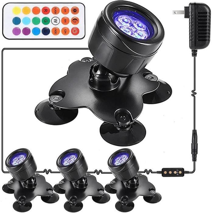 Lampe LED Submersible Pour Aquarium 7 Couleurs - Éclairage Réglable Pour Plantes Et Poissons - Étanche