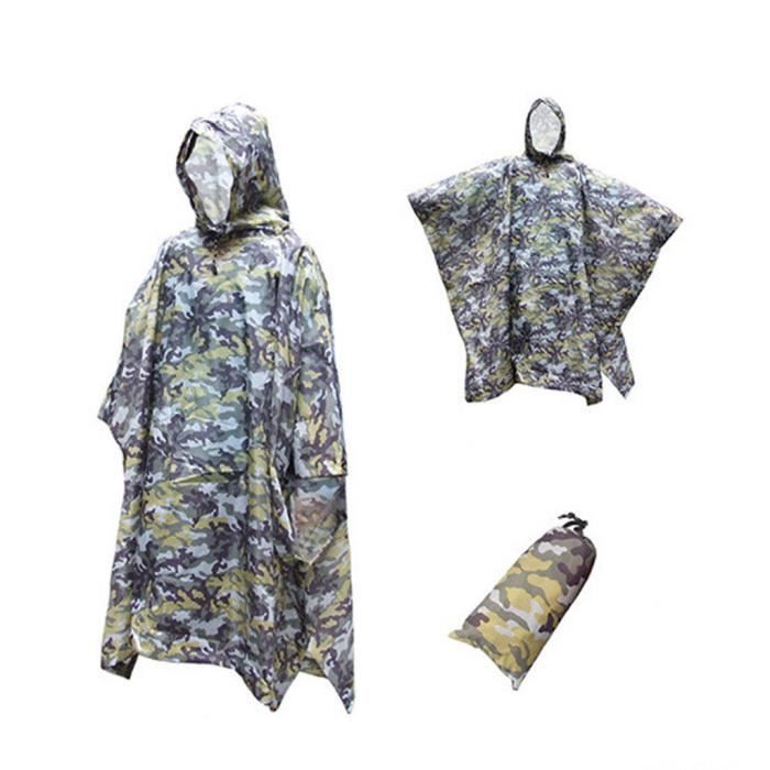 Tente de couverture de poncho imperméable multifonction tactique militaire LQB2574