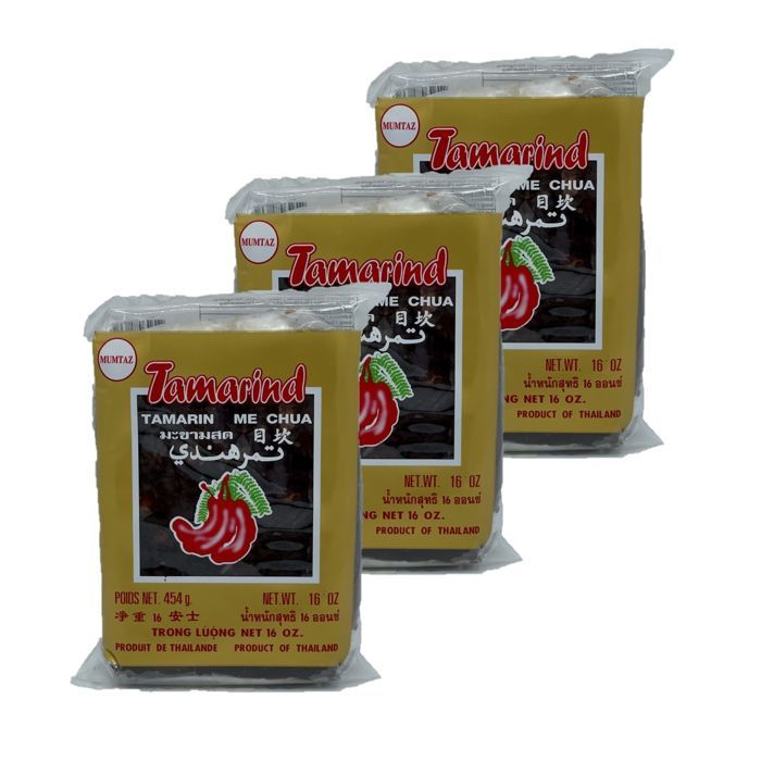 Mumtaz - Lot 3x Tamarin (avec graines) - Sachet 454g