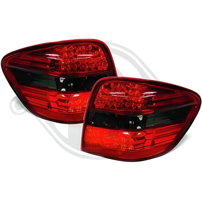 1691996 , Paire de feux arrière rouge - fumé pour MERCEDES Classe ML de type W164 de 2005 a 2011