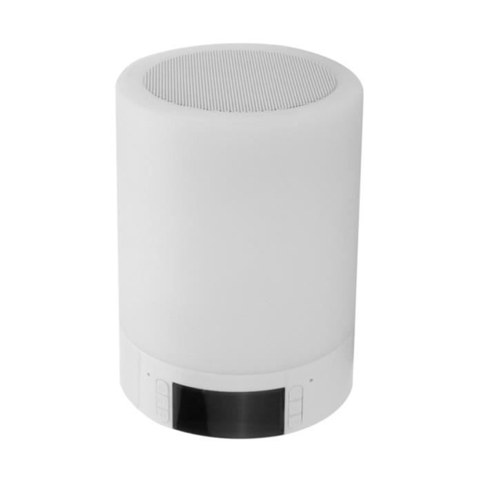 2-en-1 sans fil 7 couleurs LED lumière haut-parleur Bluetooth stéréo lecteur de musique avec Microphone appel mains libres réveil