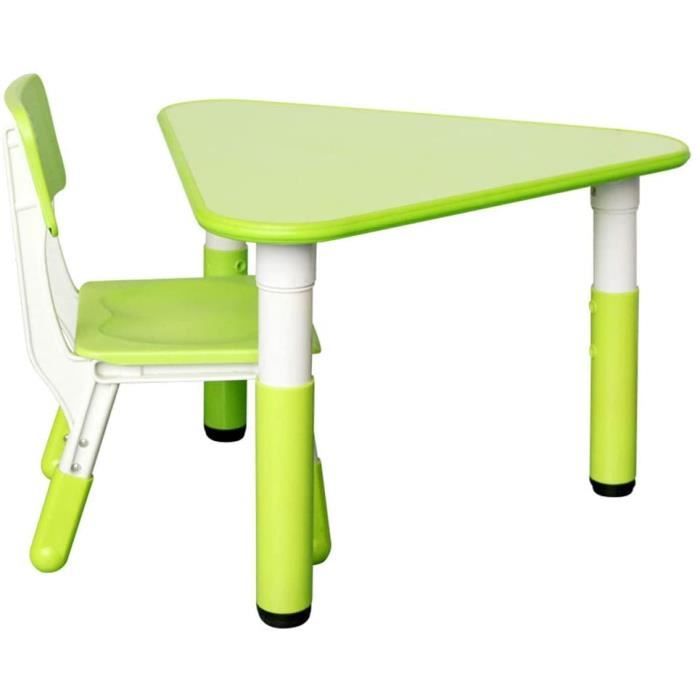 Ensemble de tables et chaises Bureau d'apprentissage pour Enfants - Table en Bois De Triangle De Jeu De Jardin d'enfants 424562