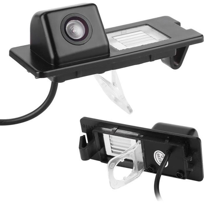 Caméra de Recul CCD HD IP68 170 Degrés pour Feu de Plaque d'Immatriculation Adapté pour Renault Fluence Duster Megane