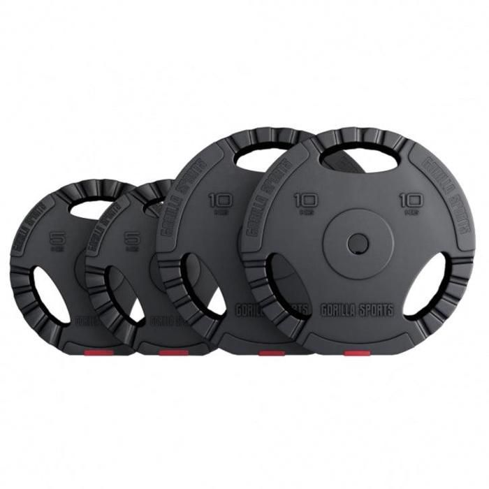 Disques de poids en plastique avec poignées - Lot de 30 KG (6 x 5 KG)
