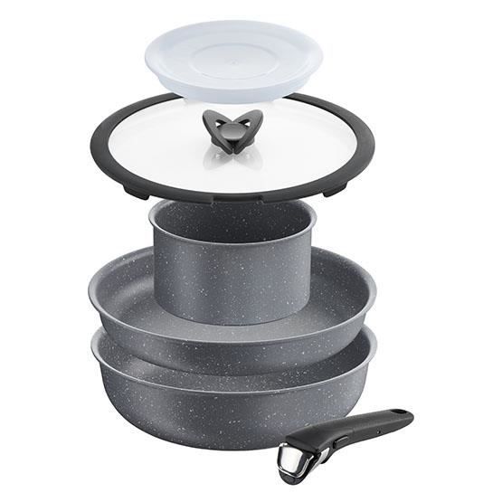 Lagostina Ingenio, Gris, 16 cm, 28 cm, 28 cm, Noir, Amovible