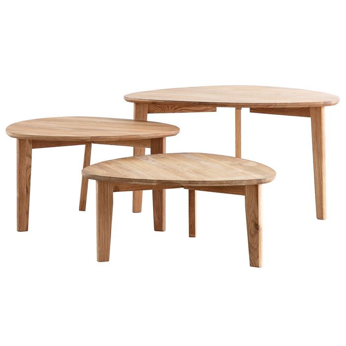 Miliboo - Tables basses gigognes en chêne massif TRIPLE