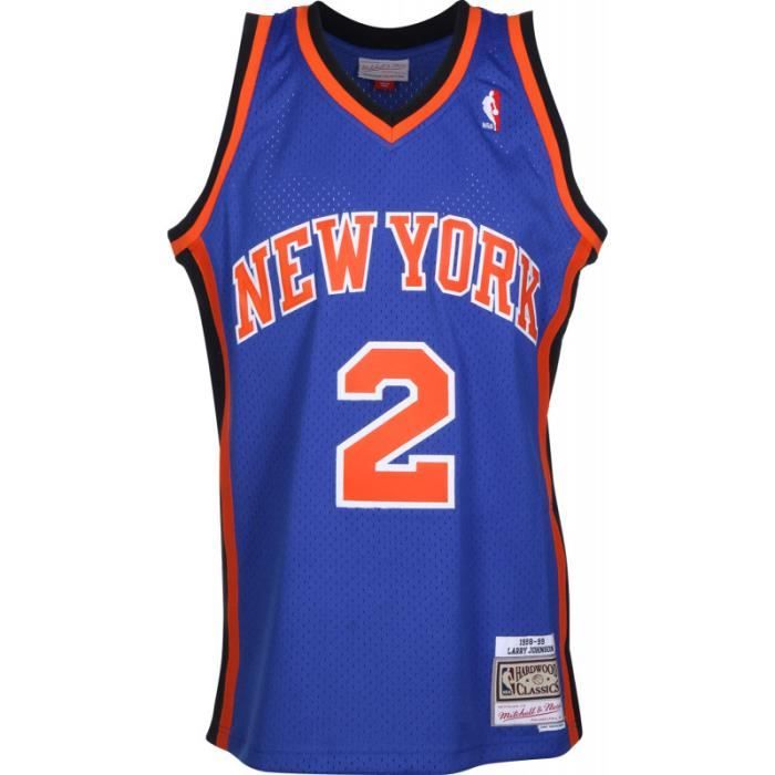 Maillot NBA Larry Johnson New York Knicks 1998-99 Mitchell amp ness swingman Hardwood Classics bleu