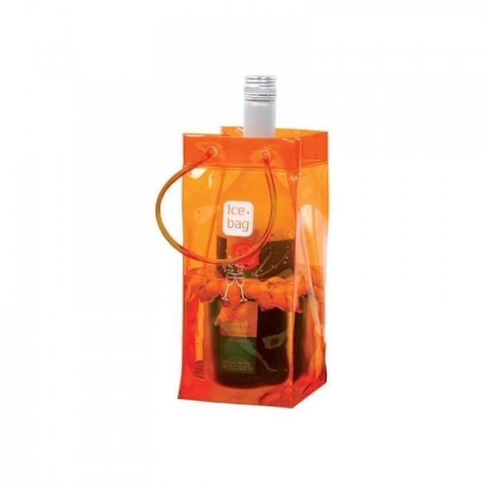 inedit cuisine arts de la table seaux a glace ice bag - 17403 - seau a glace ice bag orange 1 bouteille