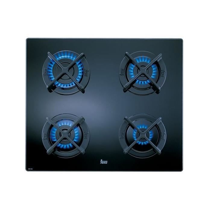 Plaques de cuisson Superbe plaque au gaz teka cgc4g (60 cm) noir (4 feux a gaz)