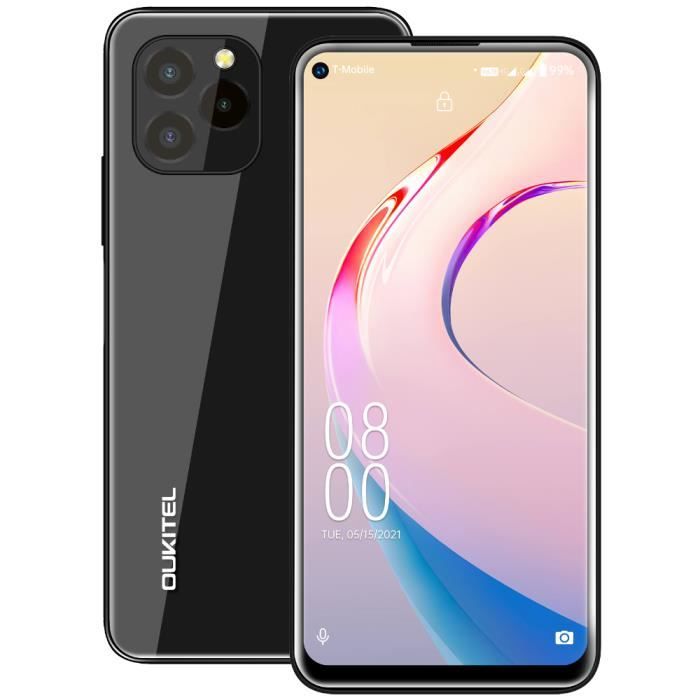 Smartphone OUKITEL C21 Pro Android 11 OS 4Go 64Go Écran 6.39- HD+ batterie 4000mAh Caméra 21MP Téléphone portable - Noir
