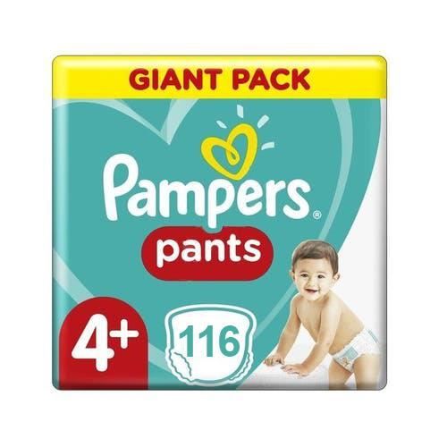 PAMPERS TAILLE 4+ 116 PANTS (2X58 PANTS)