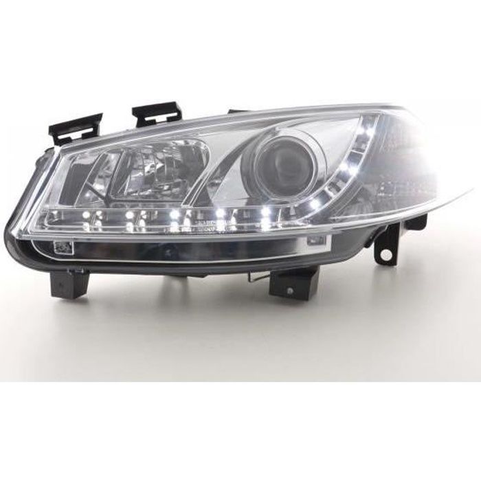 Phares Daylight set pour Renault Megane 2 3/5-Dr. année 03-06 chrome