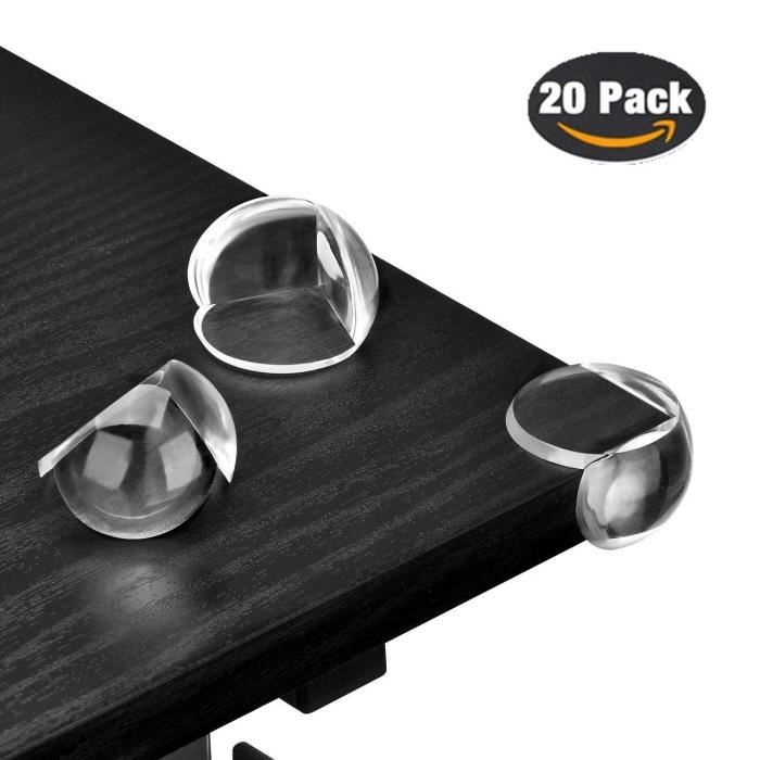 Protège Coin Transparents 20 Pièce Protections d'Angles et Rebords Silicone Protège coin de Table Meuble bureau pour#22396