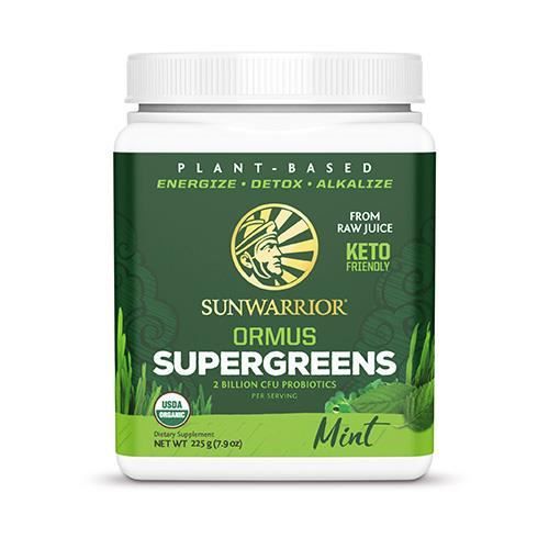 Ormus Super Greens 225g Menthe Sunwarrior Pack Nutrition Sportive