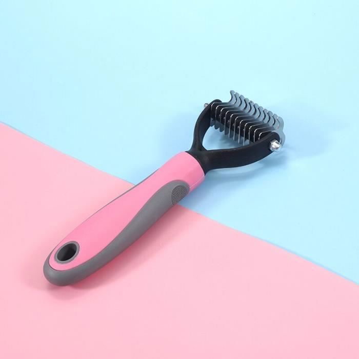 Gozlu Brosse Chiens Chats, 10 Dents Chien Peigne Râteau, Brosse de Toilettage pour Démêlage de Cheveux Lches et Emêlés