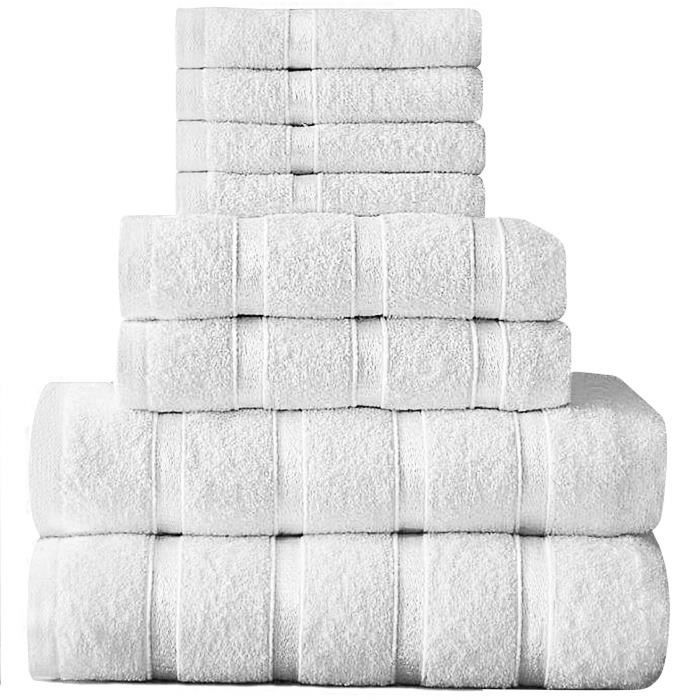 Serviettes De Bain 100% Coton égyptien Bio GOTS - Douces, Absorbantes, Respectueuses De L'environnement