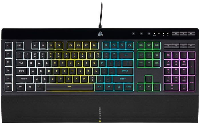 Clavier d'ordinateur Corsair 15666435 K55 RGB Pro Clavier USB QWERTY Anglais