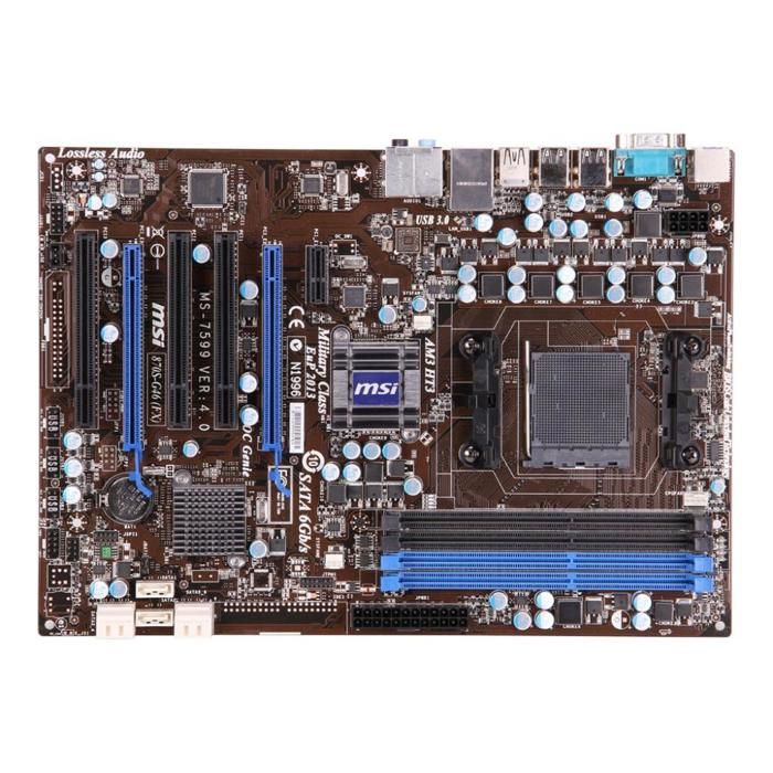Carte mère MSI 870S-G46(FX) AMD 870 Socket AM3+ 4xDDR3 SDRAM 32 Go ATX Reconditionné - MSI reconditionné disponible sur Cdiscount Seconde Vie