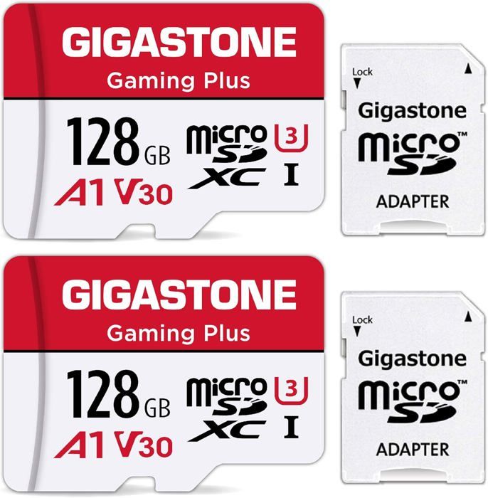 GIGASTONE Scheda Micro SD 128GB (5 Pezzi) – Serie Camera Plus, A1, U3, C10, UHS-I, Perfetta Per GoPro E Fotocamere, Lettura 100MB/s, Con Adattatore - 3