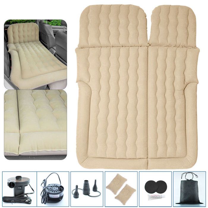 Matelas Gonflable de Camping pour SUV - Matelas Gonflable pour Deux Personnes - Lit de Camping Gonflable pour SUV 174*126cm Beige