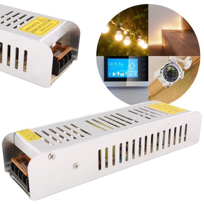 Alimentation (Driver) LED 400W - Entrée 240V / Sortie 12V DC 33.33A - Pour Bandes LED Puissantes - IP20