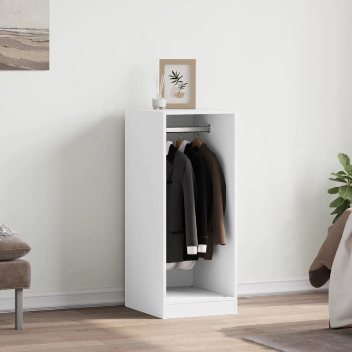 Meilleures Garde-robe MVS - Armoire de Rangement/Penderie Chambre - blanc 48x41x102 cm bois dingénierie - shop72129090
