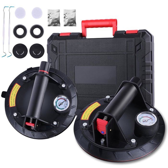 Ventouse 8 Pouces POWERTEC Avec Manomètre – Robuste, 1 Pièce, Modèle 71883
