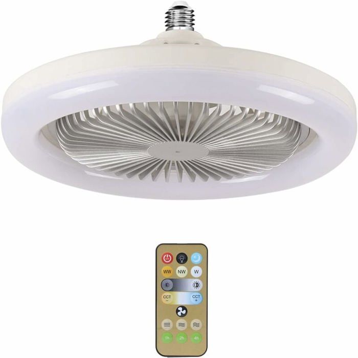 Ventilateur de plafond à LED avec éclairage moderne pour bureau cuisine - Ryttgop